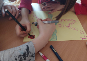 Twórcze prace projektowe uczniów świetlicy.