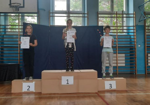 Zwycięzcy wśród uczniów klasy 3a.