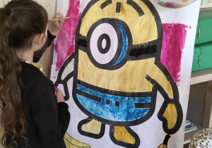 Minionkowe Drzwi Otwarte w świetlicy.
