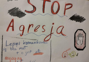 "Stop agresji! Stop przemocy!"_tematyczna praca świetliczaków.