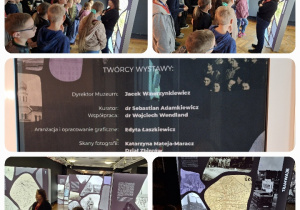 Uczniowie klasy 3a zwiedzający wystawę czasową pt. „Miasto widzę moje ogromne".