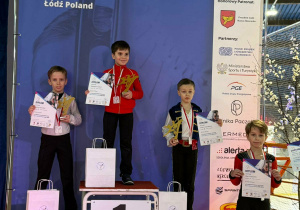 Adam Lewandowski i 3 m-ce w kategorii najmłodszych wśród chłopców.