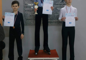 Jan Gułaj na podium.