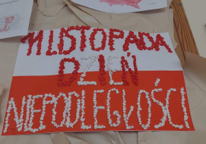 Fragment dekoracji okolicznościowej.