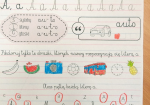 Karta pracy utrwalająca poznaną literkę.