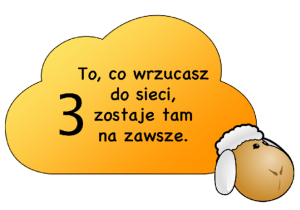 Internetowa Owieczka z zasadami korzystania z Internetu.
