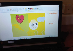 Walentynka dla kolegi/koleżanki wykonana na lekcji informatyki w klasie 2a.