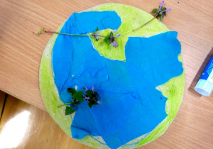 "Moja planeta Ziemia"_twórcza praca ucznia klasy 1a.