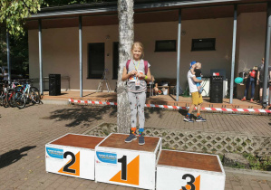 Uczestniczka biegu Apetyt na Oddech - Łupkowa Run 2023.