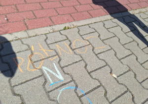 Utrwalanie kierunków geograficznych świata w klasie 3a.