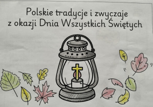 Plakat związany z obchodami Dnia Wszystkich Świętych.