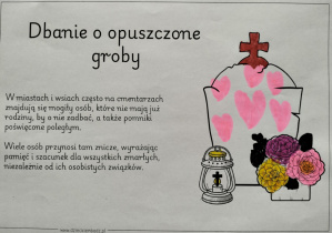 Plakat związany z obchodami Dnia Wszystkich Świętych.