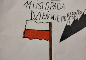 Obchody Dnia Niepodległości w świetlicy szkolnej_praca plastyczna.