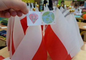 Klasowe obchody Dnia Niepodległości w klasie 3a.