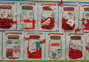 Klasowe obchody Dnia Niepodległości w klasie 3a.