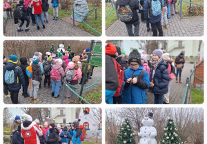 Uczniowie kl. 3a i 3b w Krainie Mikołaja w Kołacinku_spacer Baśniową Ścieżką.