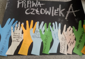 Prawa człowieka_plakat w wykonaniu uczniów klasy 8a.