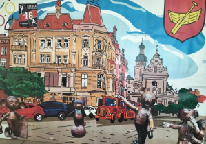 "Nasza Łódź"_plakat nawiązujący do miasta Łodzi.