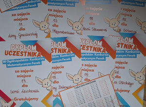 Ogólnopolski Konkurs Przedmiotowy FENEK z wiedzy matematycznej_wyniki.