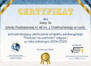 Podsumowanie działań projektowych w klasie 3a.