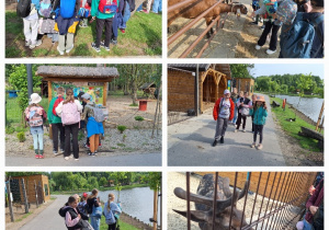 Żywa lekcja przyrody, czyli klasa 3a w Dobroniance_zwiedzanie mini zoo.