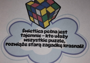 Plakat z afirmacjami obowiązującymi w świetlicy szkolnej.