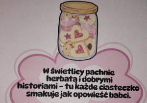 Plakat z afirmacjami obowiązującymi w świetlicy szkolnej.