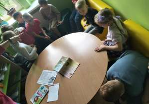 Ogólnopolski Dzień Głośnego Czytania i świetliczaki w bibliotece szkolnej.