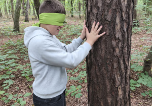 Zajęcia terenowe w Parku na Zdrowiu klasy 5b.