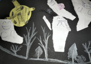 Halloweenowe duszki_zajęcia tematyczne w świetlicy szkolnej.