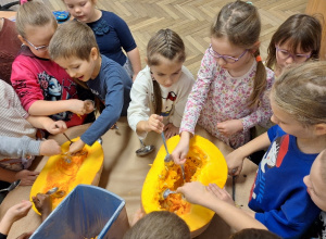 Budowa dyni_przyroda w działaniu praktycznym w klasie 1a.