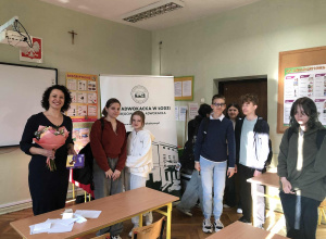 Lekcja obywatelska i prawo spadkowe w klasie 8a.