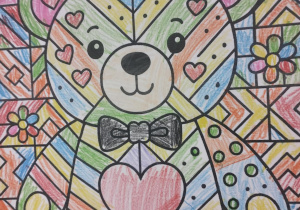 Dzień Pluszowego Misia w świetlicy szkolnej_praca plastyczna.