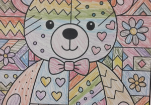 Dzień Pluszowego Misia w świetlicy szkolnej_praca plastyczna.