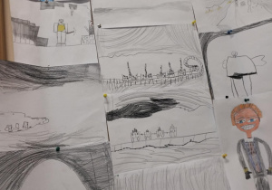 Dzień Górnika - obchody Barbórki w świetlicy szkolnej_prace plastyczne świetliczaków.