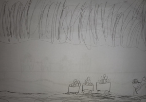 Dzień Górnika - obchody Barbórki w świetlicy szkolnej_prace plastyczne świetliczaków.