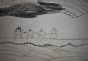 Dzień Górnika - obchody Barbórki w świetlicy szkolnej_prace plastyczne świetliczaków.