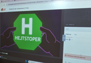 „Sieciaki.pl – hejt i cyberprzemoc” – edukacyjna lekcja online w klasie 1a.