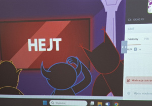 „Sieciaki.pl – hejt i cyberprzemoc” – edukacyjna lekcja online w klasie 1a.