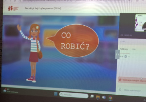 „Sieciaki.pl – hejt i cyberprzemoc” – edukacyjna lekcja online w klasie 1a.