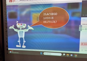„Sieciaki.pl – hejt i cyberprzemoc” – edukacyjna lekcja online w klasie 1a.