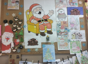 Świąteczny klimat w świetlicy szkolnej.