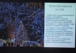 "Przygotowania do Świąt"_fragment prezentacji w wykonaniu uczniów klasy 7b.