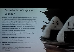 "Przygotowania do Świąt"_fragment prezentacji w wykonaniu uczniów klasy 7b.