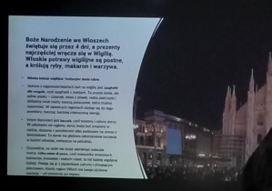 "Przygotowania do Świąt"_fragment prezentacji w wykonaniu uczniów klasy 7b.
