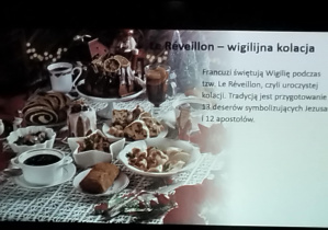 "Przygotowania do Świąt"_fragment prezentacji w wykonaniu uczniów klasy 7b.