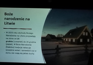"Przygotowania do Świąt"_fragment prezentacji w wykonaniu uczniów klasy 7b.