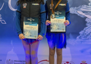 Zawody łyżwiarstwa figurowego Walley Winter Cup_Zuzanna Mucha (VIII m-ce) i Matylda Drelich (III m-ce).