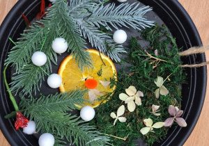 Zimowe witraże i sztuka land art_twórcza praca ucznia klasy 1a.