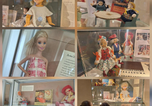 "Ciekawostki moli książkowych"_klasa 1a z wizytą w Wojewódzkiej Bibliotece Publicznej_wystawa zabawek z dawnych lat.